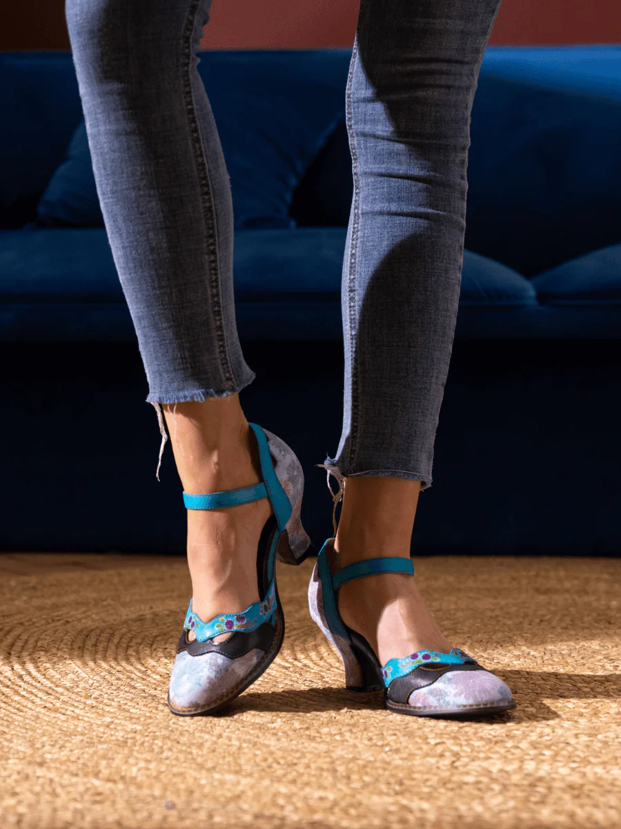 SOFFIA | NAYA FLORAL LEATHER PUMP - Image 3