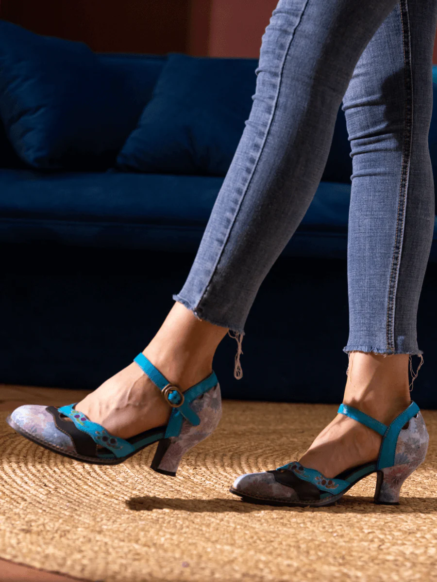 SOFFIA | NAYA FLORAL LEATHER PUMP - Image 5