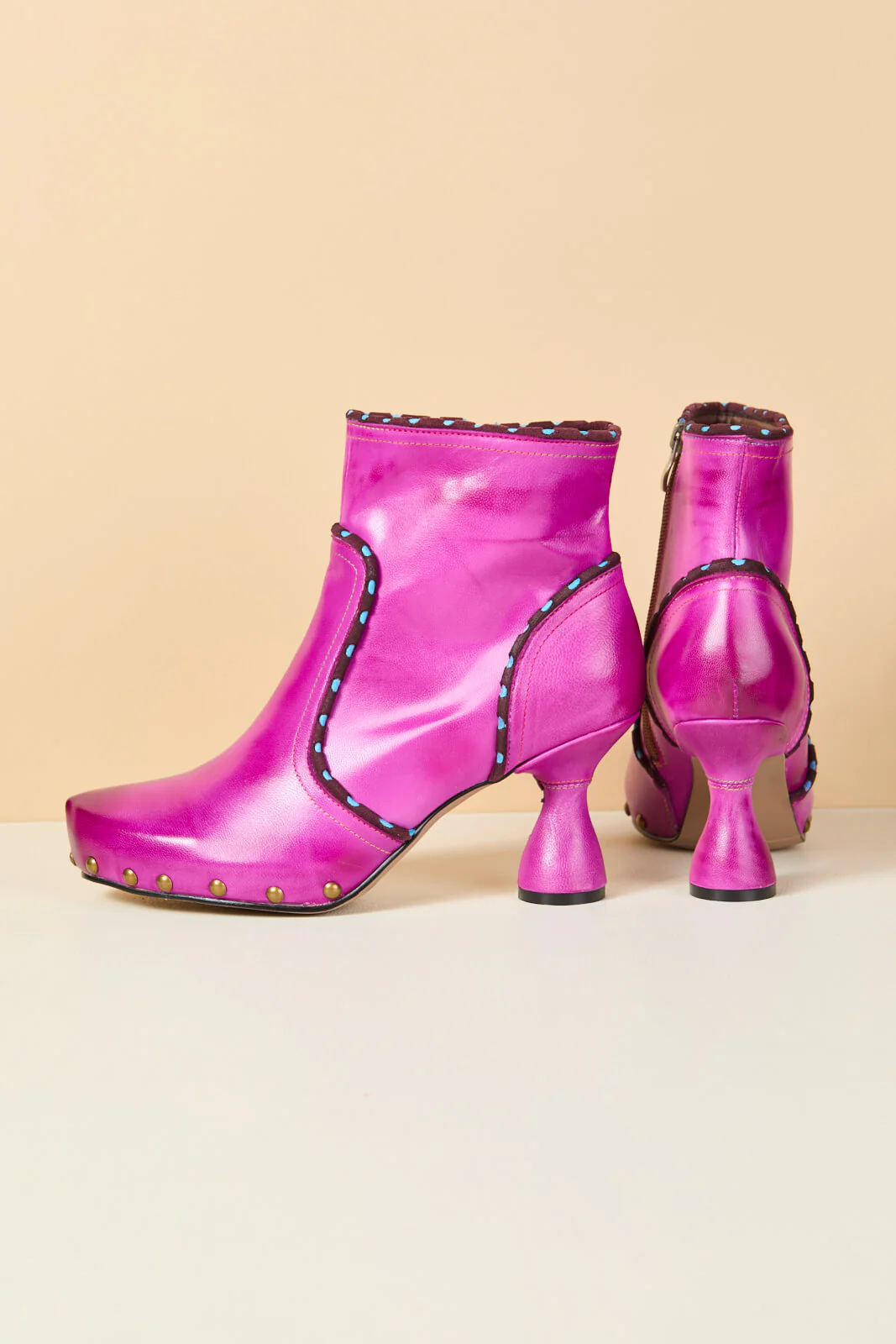 Soffia | Paris Skies Leather Ankle Boots - Image 13