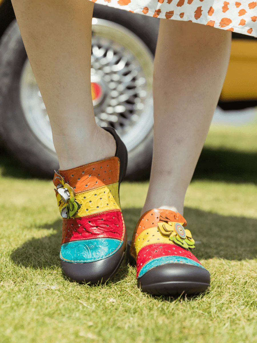 SOFFIA | RAINBOW STREAK LEATHER SANDAL - Image 5