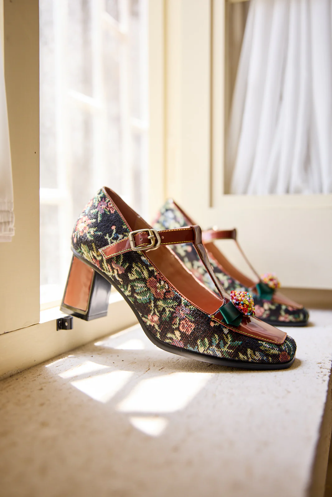 Soffia | Reese Sprinkle Applique T-Strap Pump - Image 7