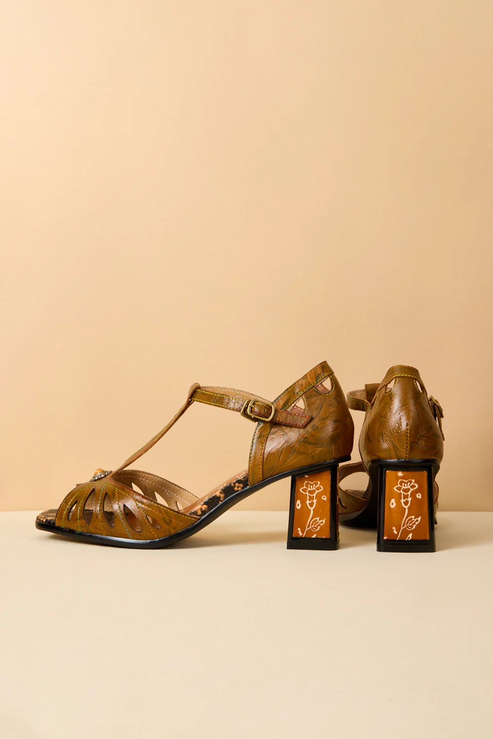 Soffia | Romancing You Crack Floral T-Strap Pump - Image 11