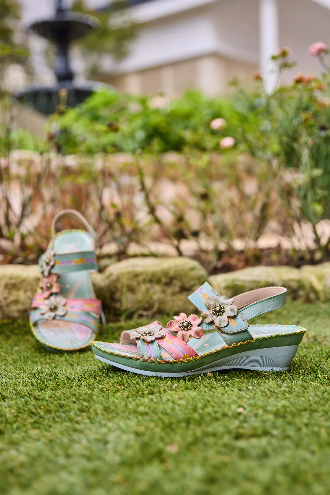 Soffia | Rosalie Floral Applique Slingback Sandals - Image 12