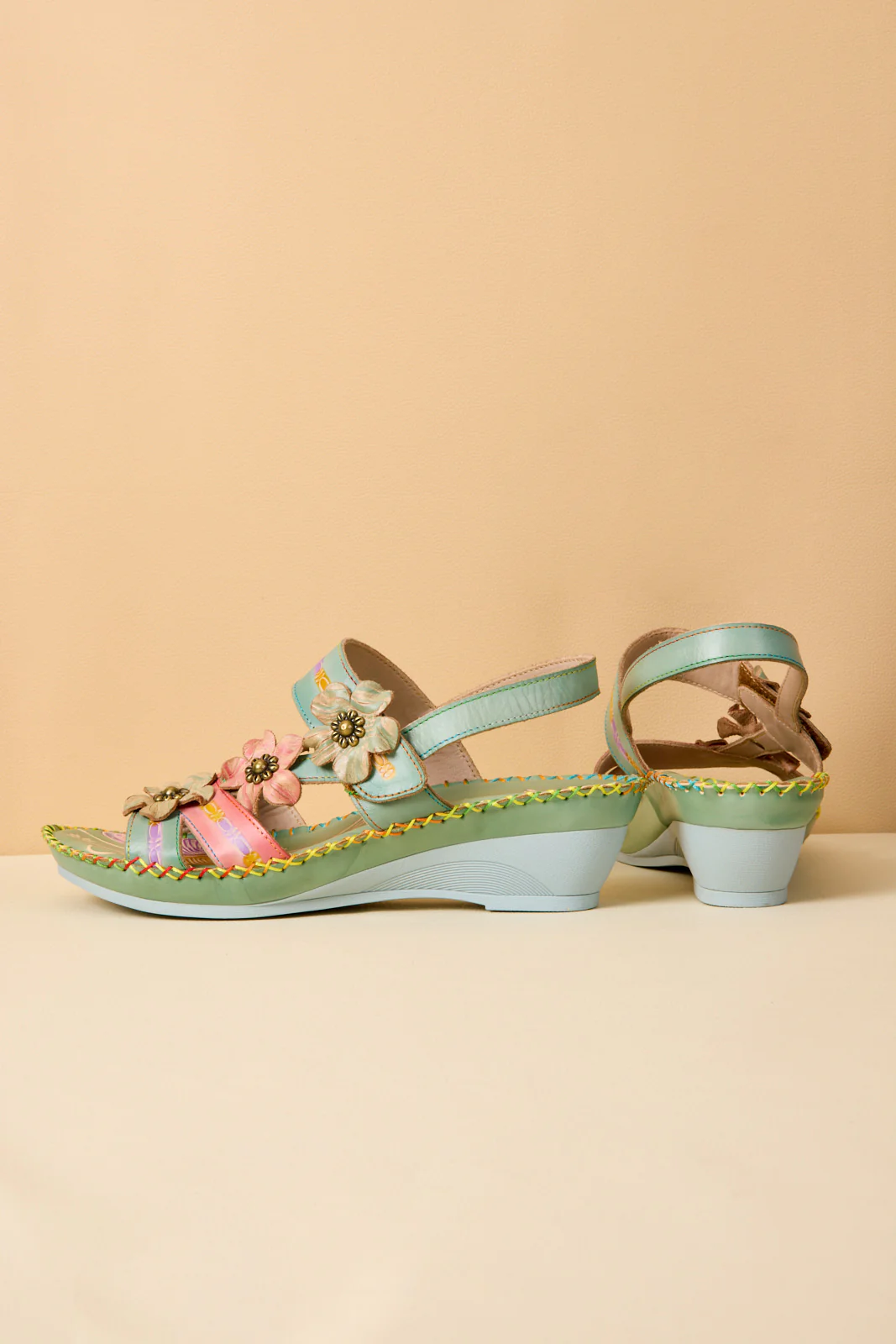 Soffia | Rosalie Floral Applique Slingback Sandals - Image 4