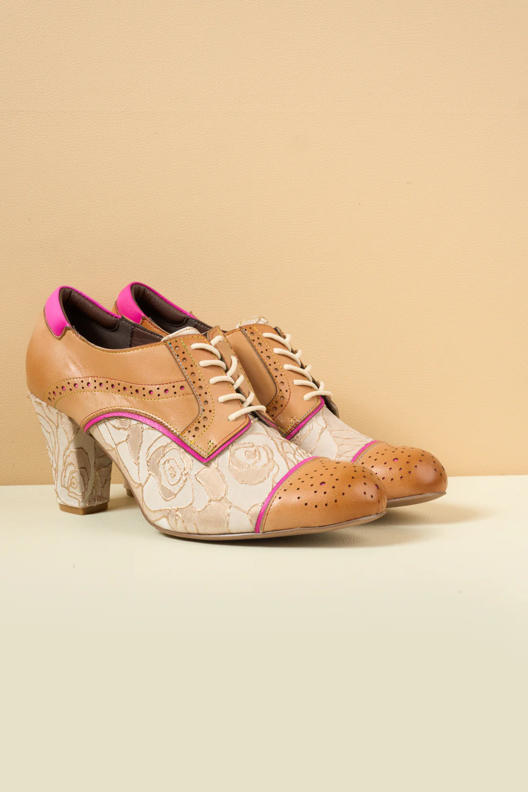 Soffia | Roses Harvest Jacquard Leather Oxford - Image 8
