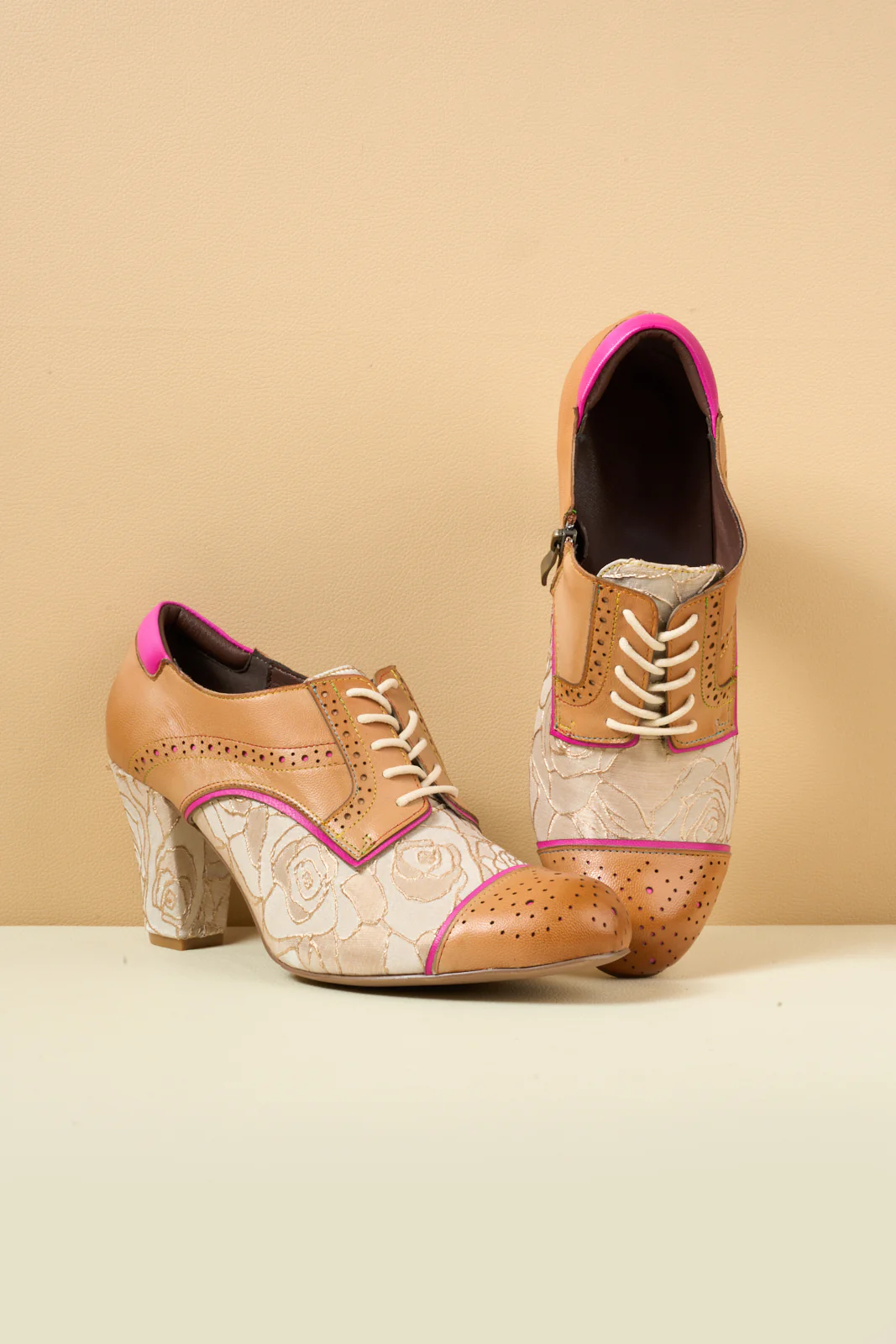 Soffia | Roses Harvest Jacquard Leather Oxford - Image 9