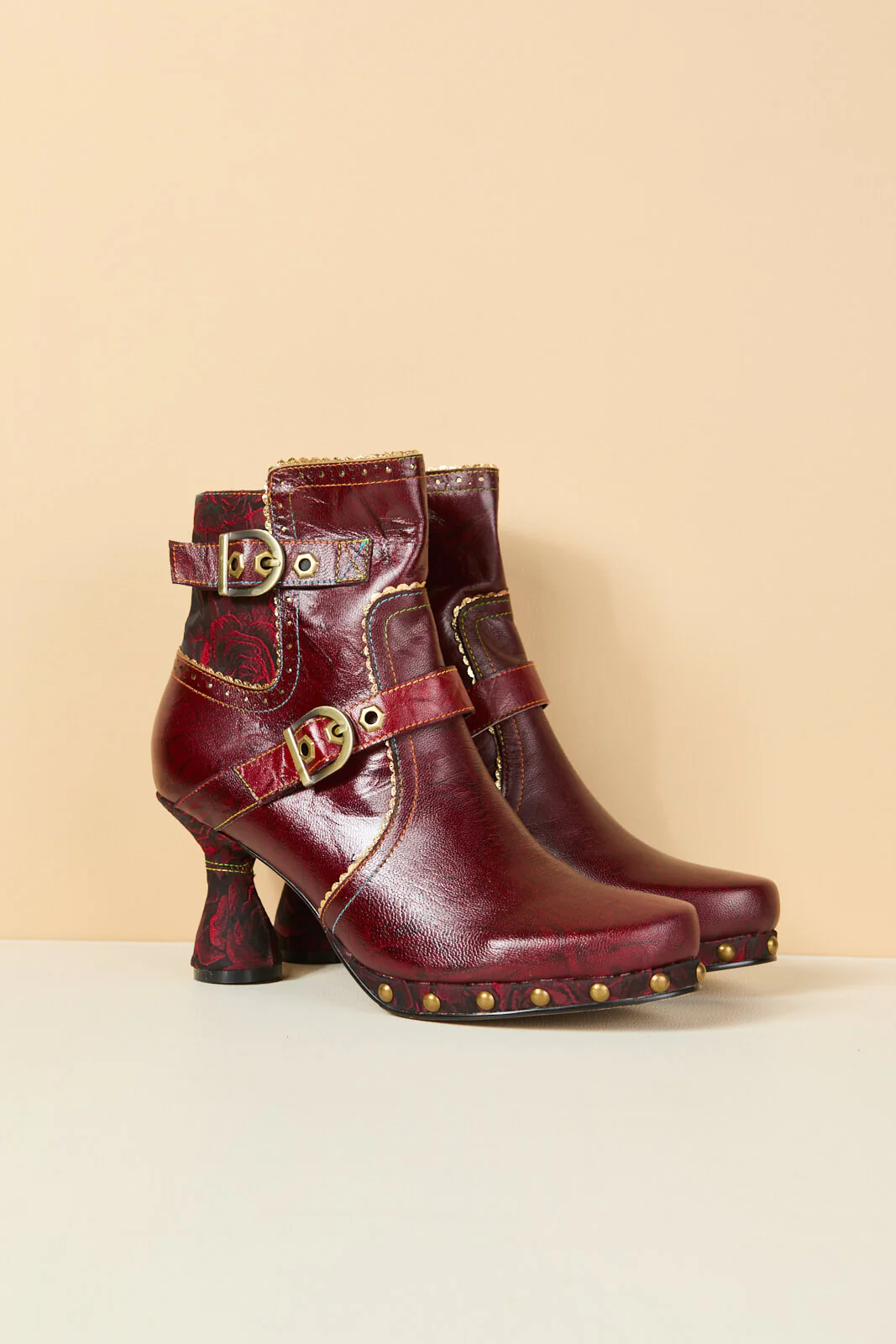 Soffia | Rosy Romance Leather Ankle Boots - Image 10