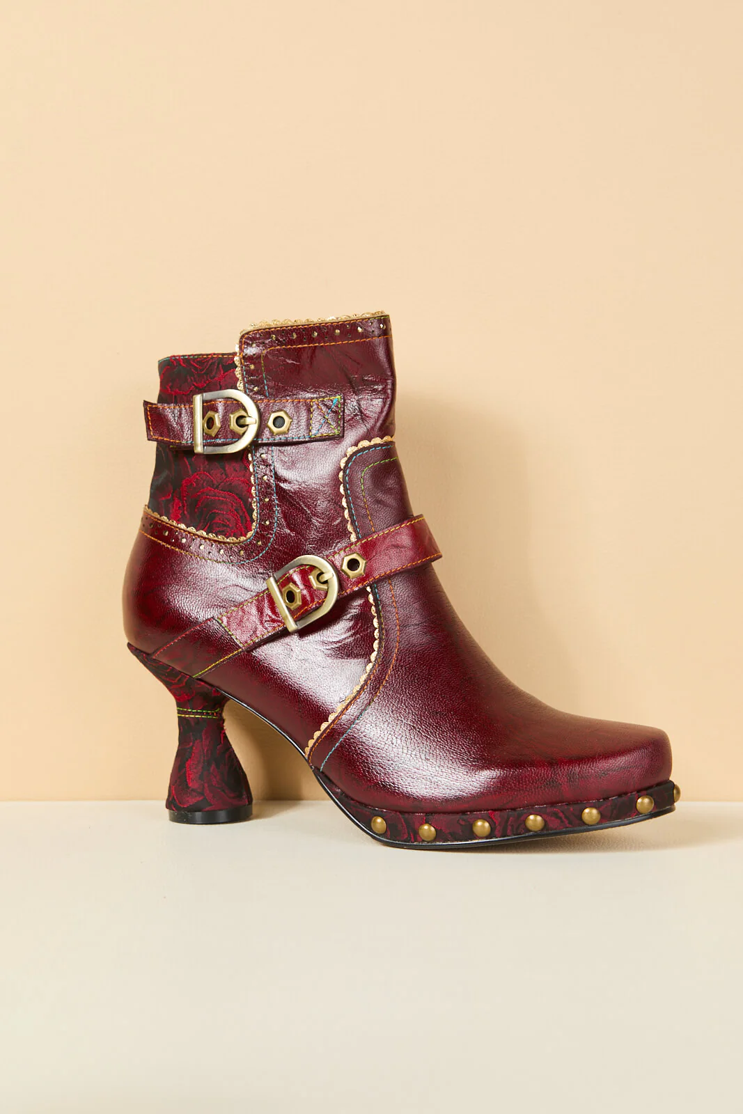 Soffia | Rosy Romance Leather Ankle Boots - Image 12