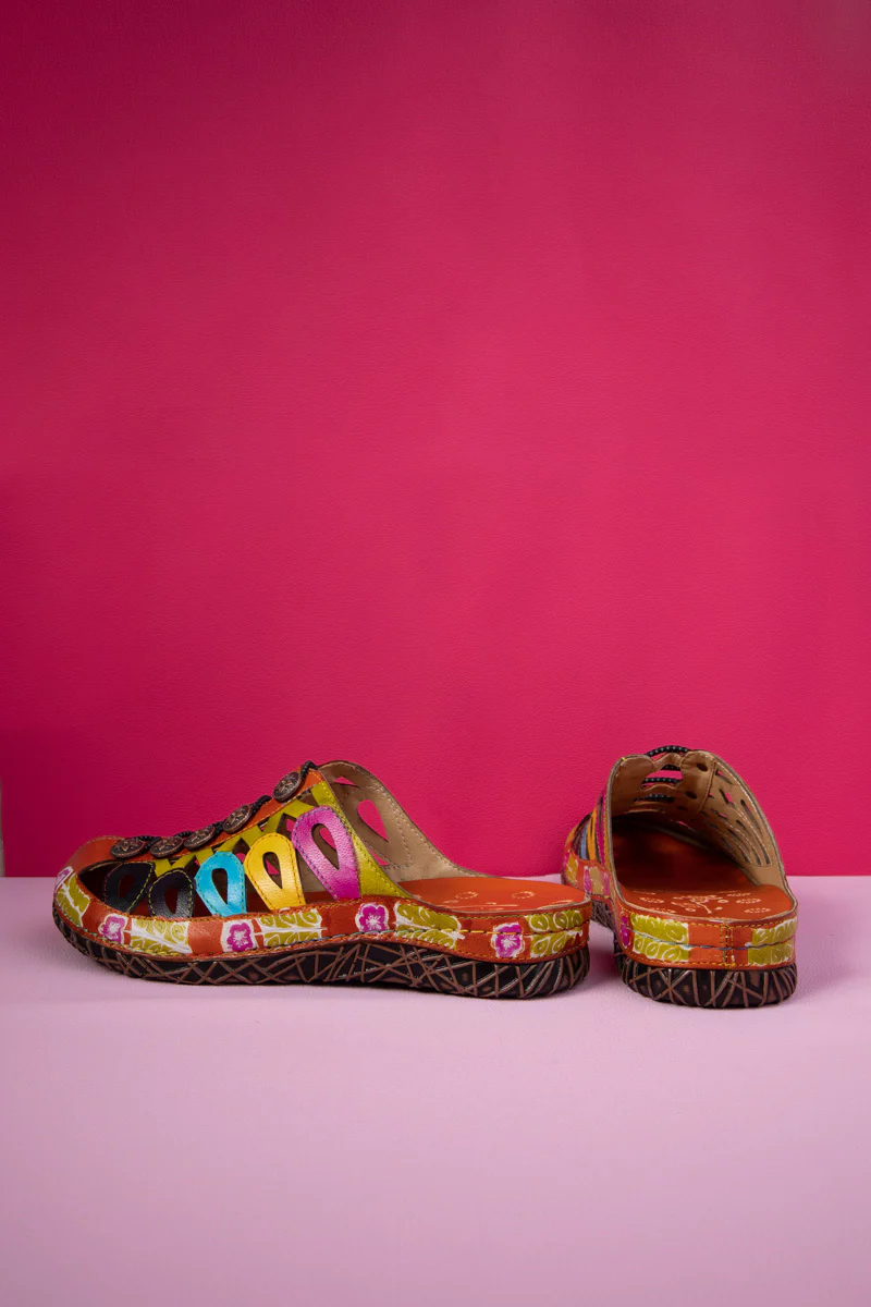 Soffia | Rowan Floral Embossed Leather Sandal - Image 4