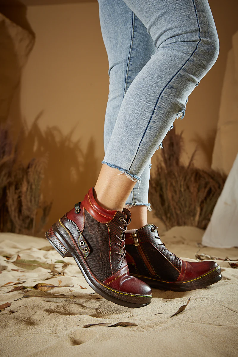 Soffia | Runway Muse Leather Combat Boots - Image 2
