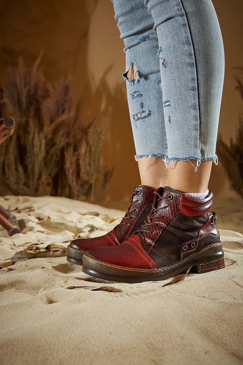 Soffia | Runway Muse Leather Combat Boots - Image 3