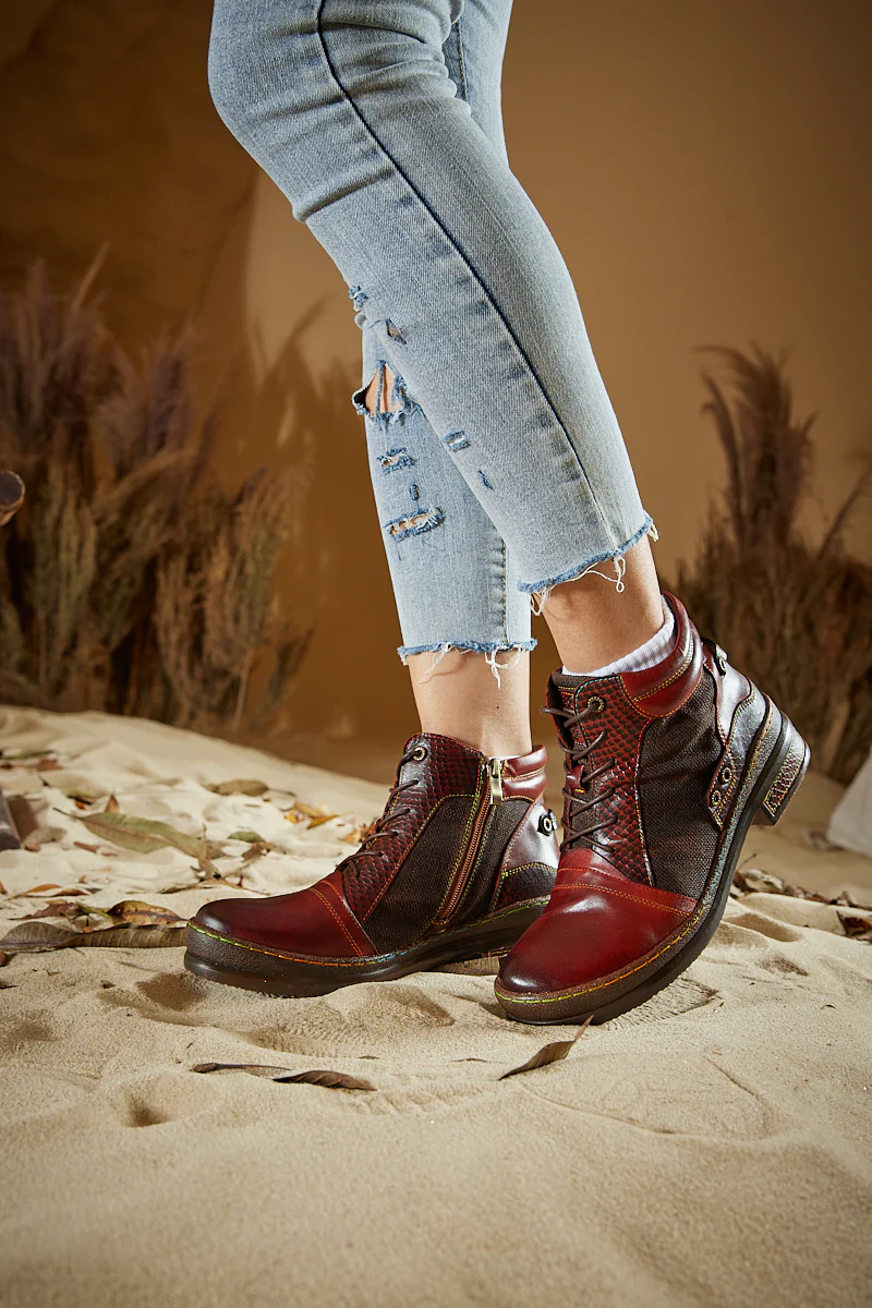 Soffia | Runway Muse Leather Combat Boots - Image 4
