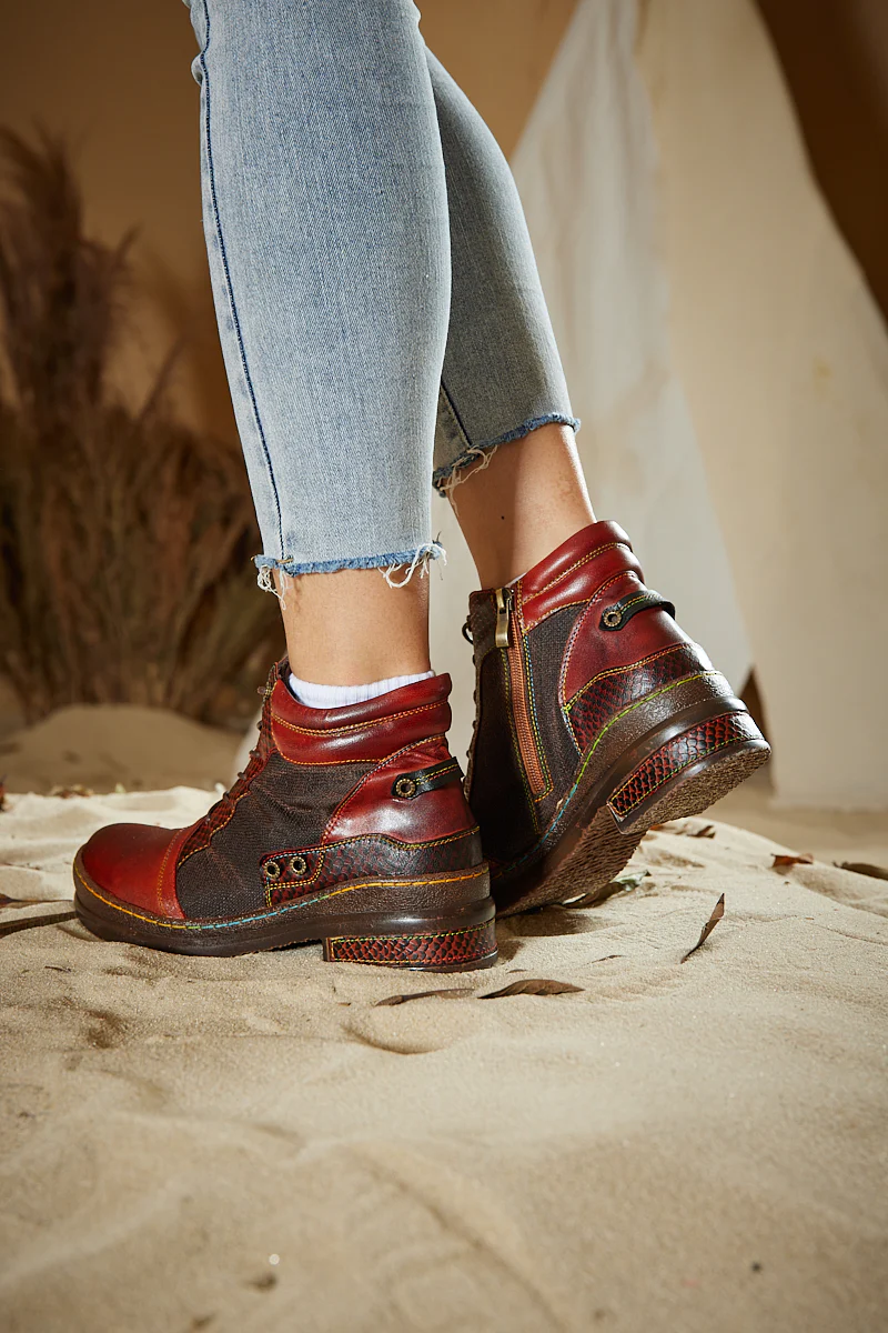 Soffia | Runway Muse Leather Combat Boots - Image 5