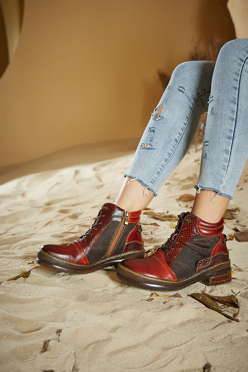 Soffia | Runway Muse Leather Combat Boots - Image 6