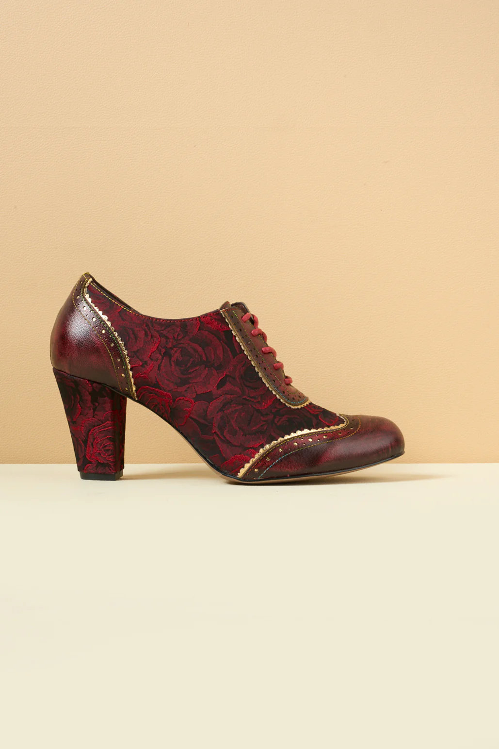 Soffia | Send Love Rose Jacquard Leather Oxford - Image 11