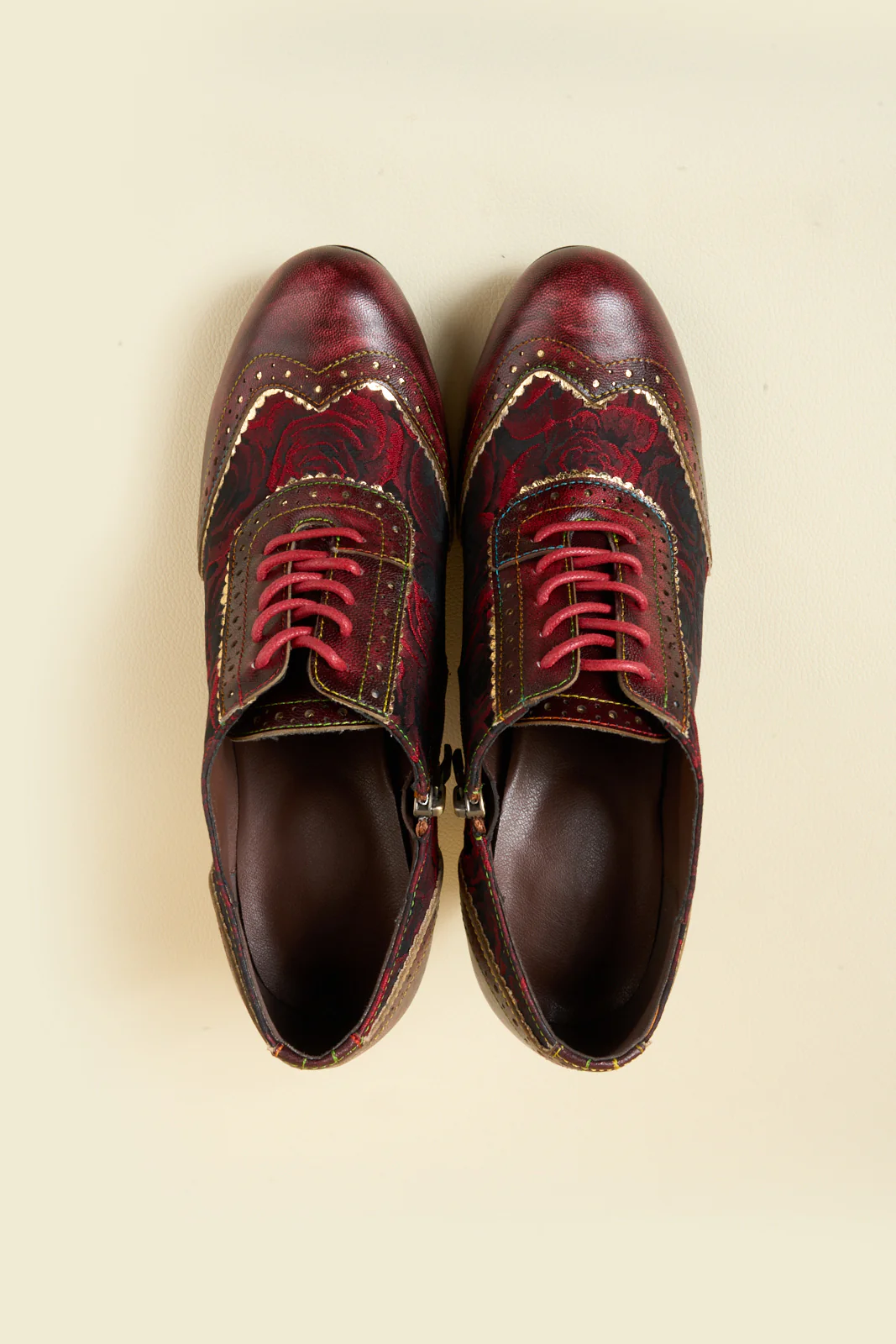 Soffia | Send Love Rose Jacquard Leather Oxford - Image 13