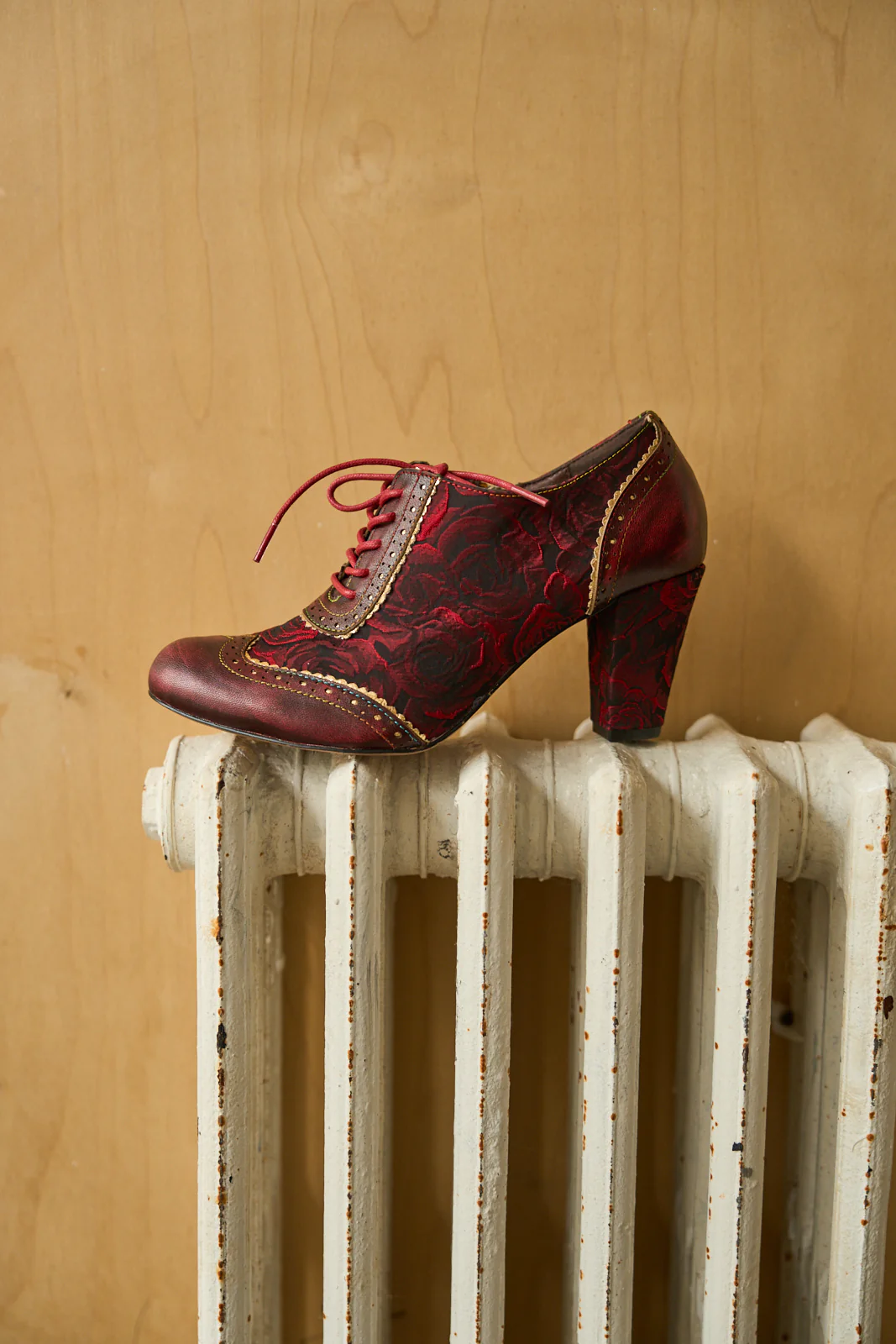 Soffia | Send Love Rose Jacquard Leather Oxford - Image 8