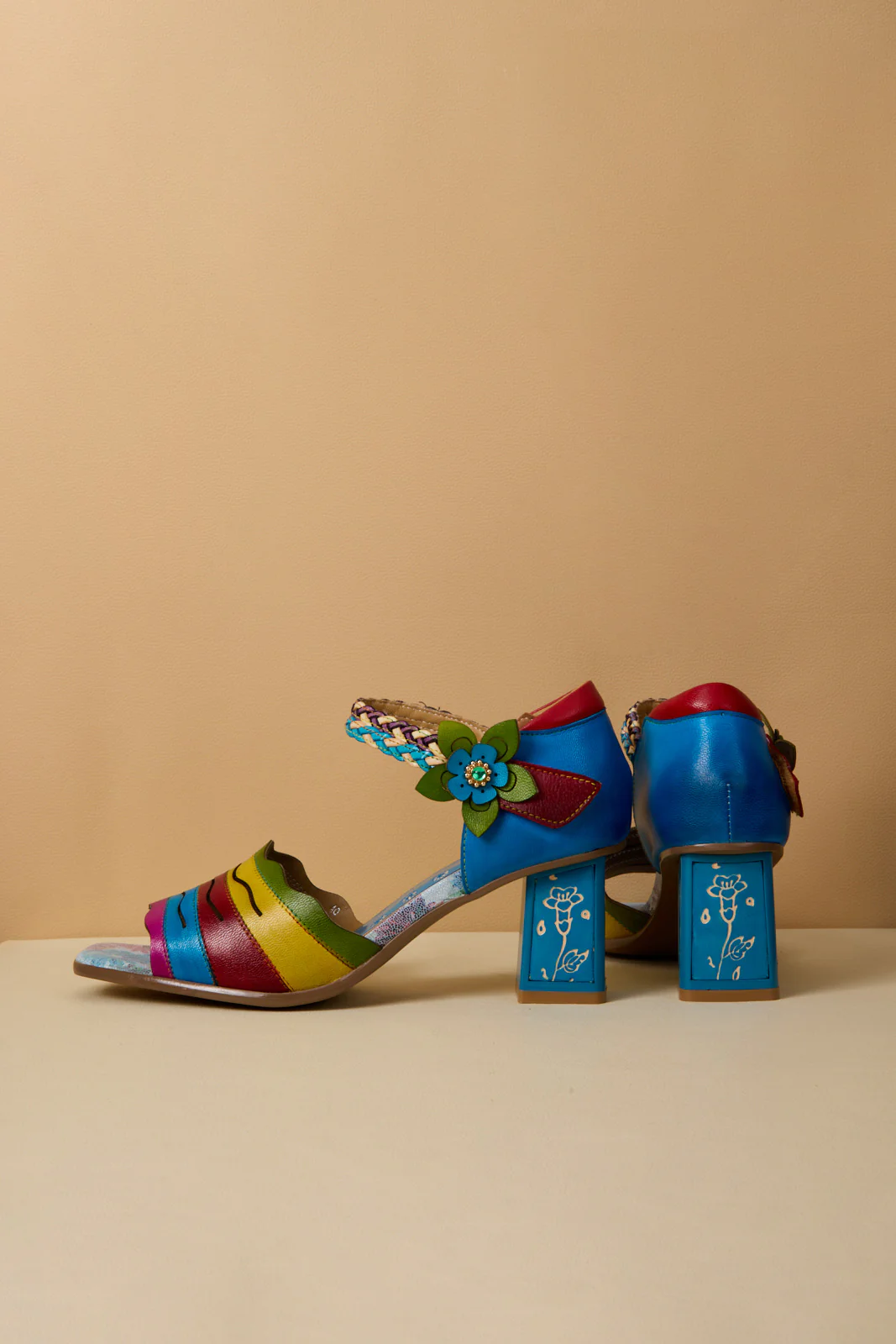 Soffia | Shades Of Striped Romance Pump Heels - Image 11