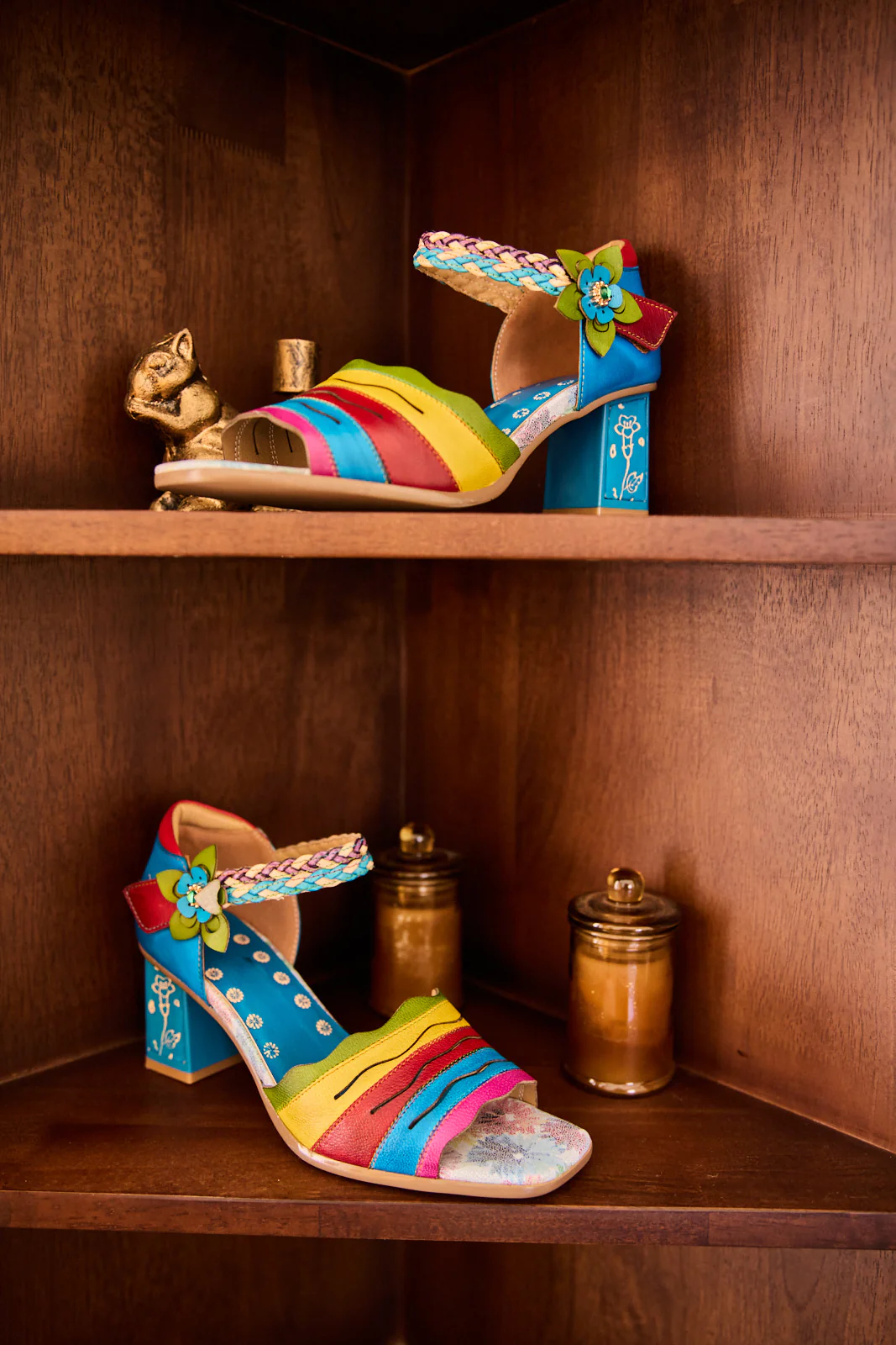 Soffia | Shades Of Striped Romance Pump Heels - Image 7