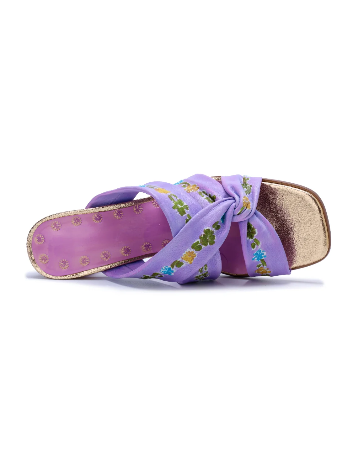 Soffia | Shailene Floral Printed Leather Slides - Image 3