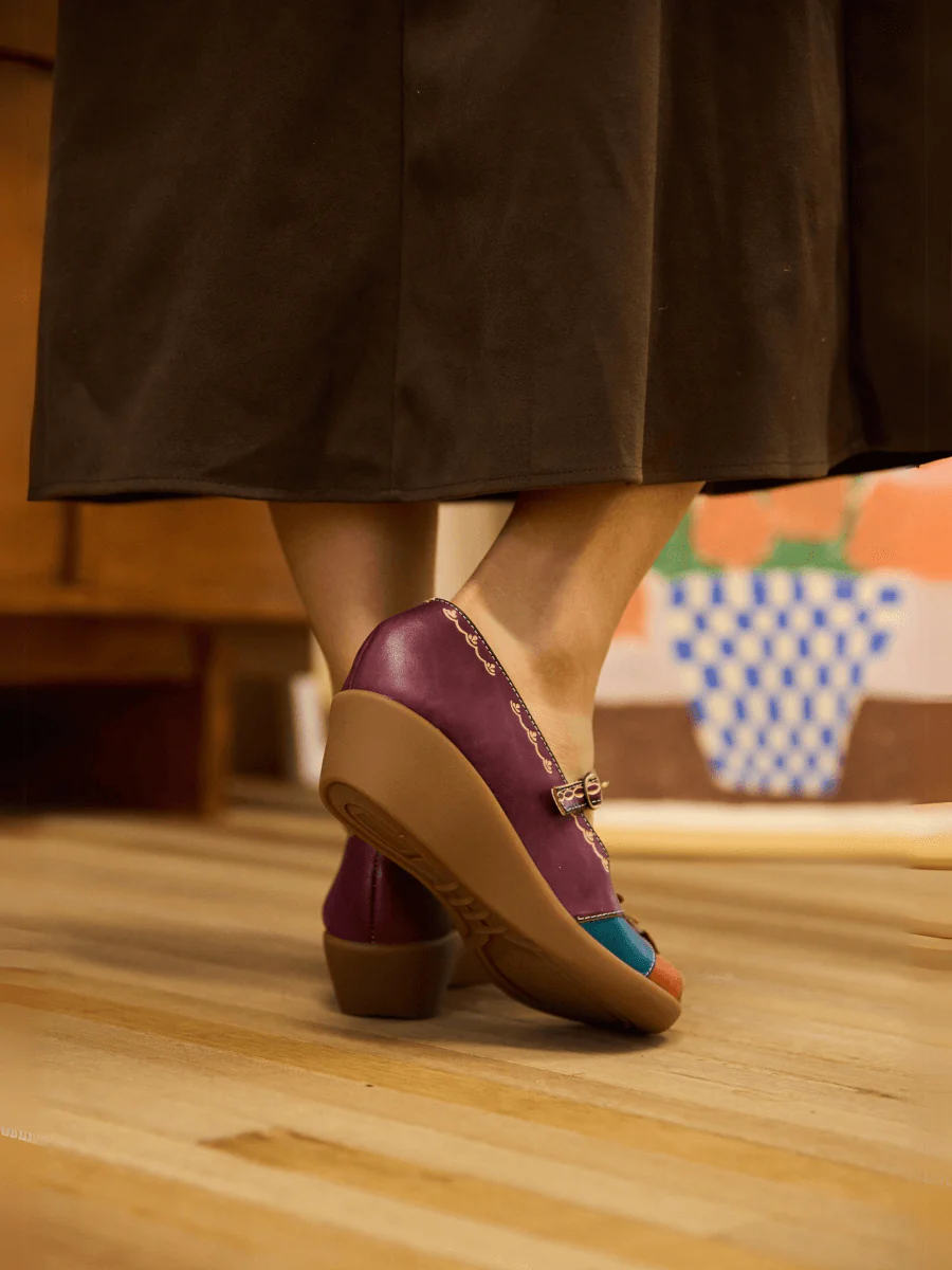 Soffia | Soleil Luzia Floral Leather Mary Jane - Image 5