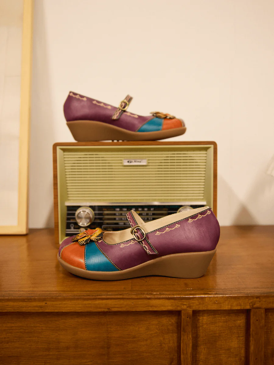 Soffia | Soleil Luzia Floral Leather Mary Jane - Image 7
