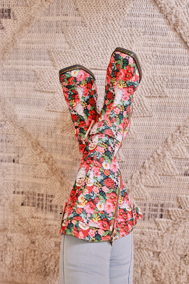 Soffia | Stanta Carnival Christmas Theme Knee-High Boots - Red - Image 8