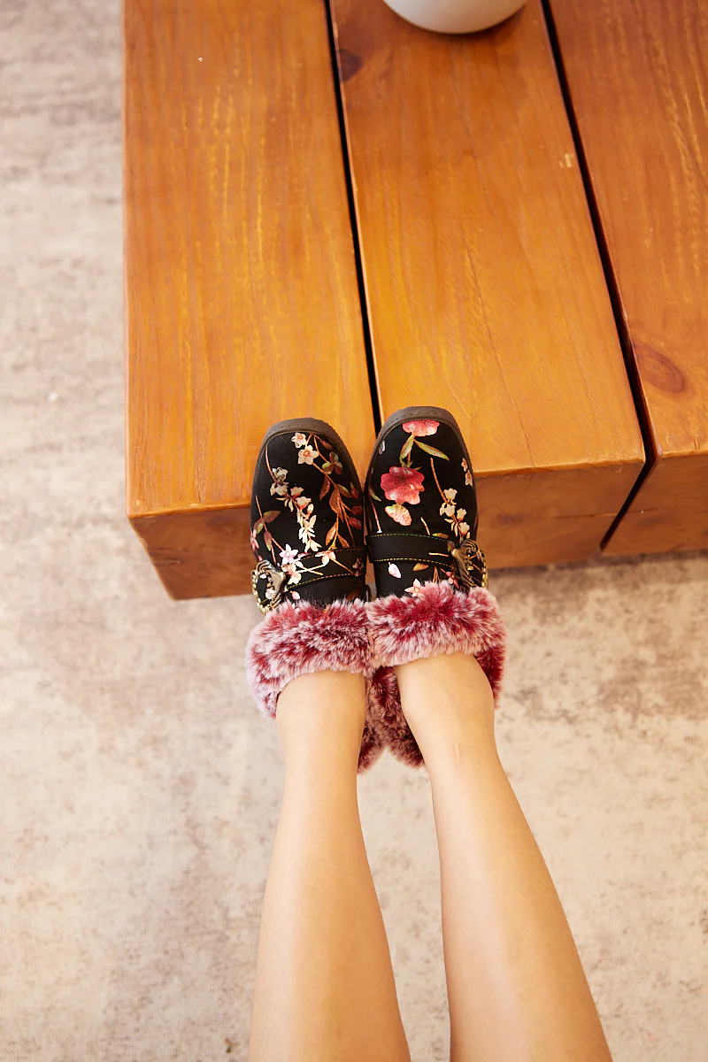 Soffia | Thalia Lily Blossom Leather Low Ankle Boots - Pink - Image 10