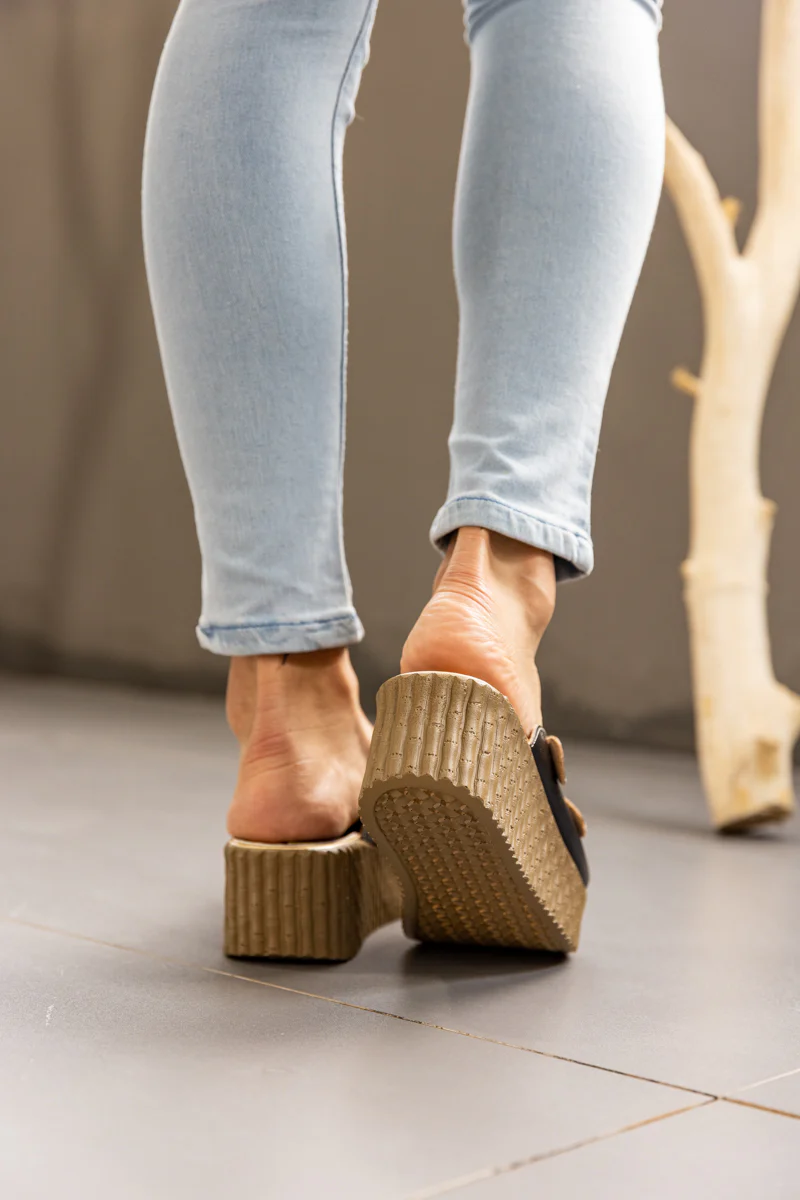 Soffia | Timeless Beauty Floral Embossed Leather Platform Clog - Image 8