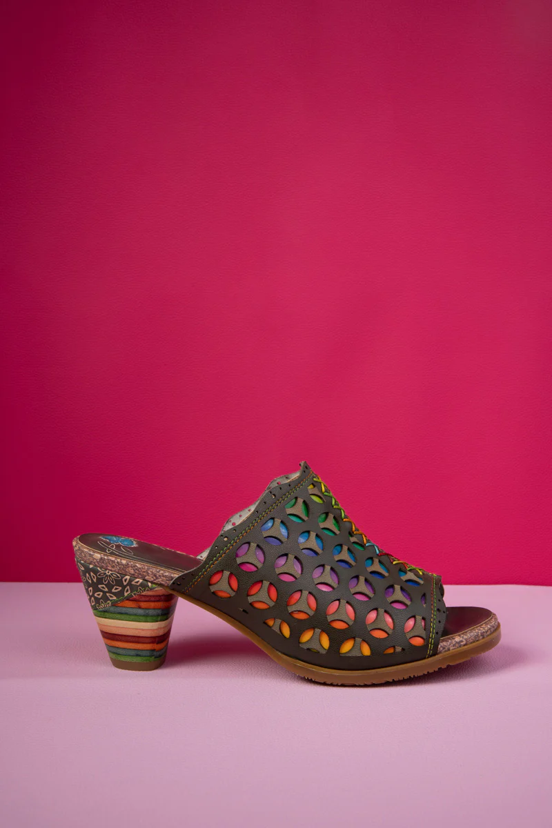 Soffia | Tracee Rainbow Open-Toe Leather Sandal - Image 3