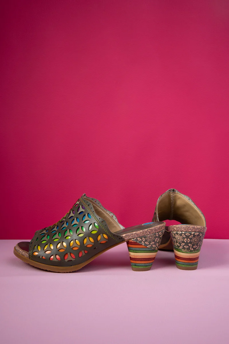 Soffia | Tracee Rainbow Open-Toe Leather Sandal - Image 4