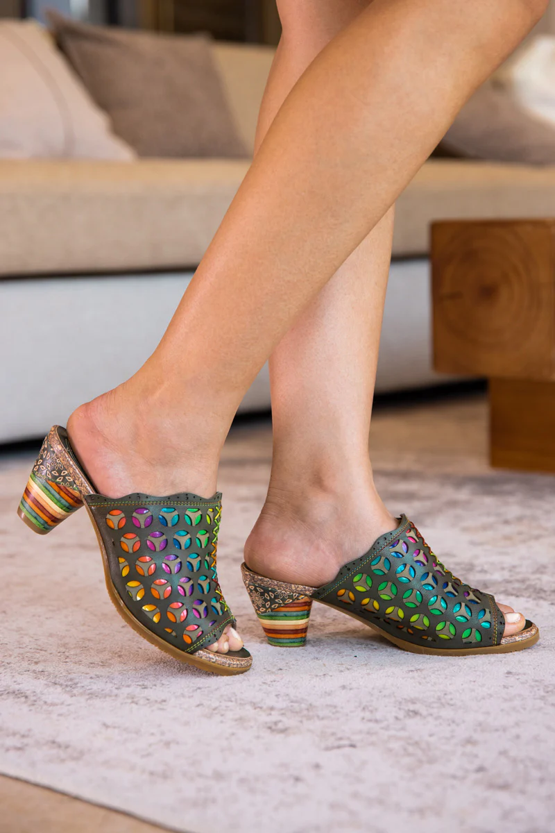 Soffia | Tracee Rainbow Open-Toe Leather Sandal - Image 6