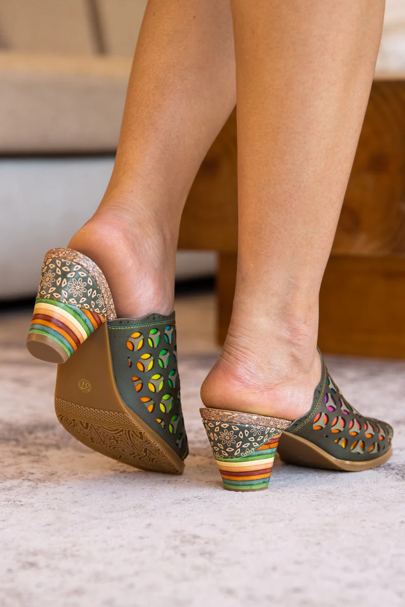 Soffia | Tracee Rainbow Open-Toe Leather Sandal - Image 8