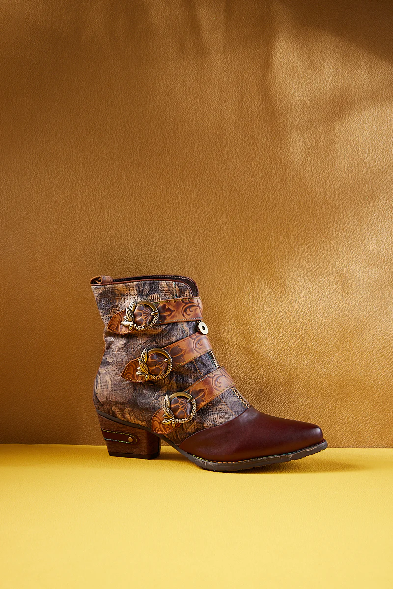 Soffia | Twilight Dusk Leather Moto Boots - Image 2