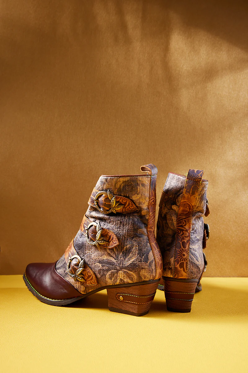 Soffia | Twilight Dusk Leather Moto Boots - Image 4