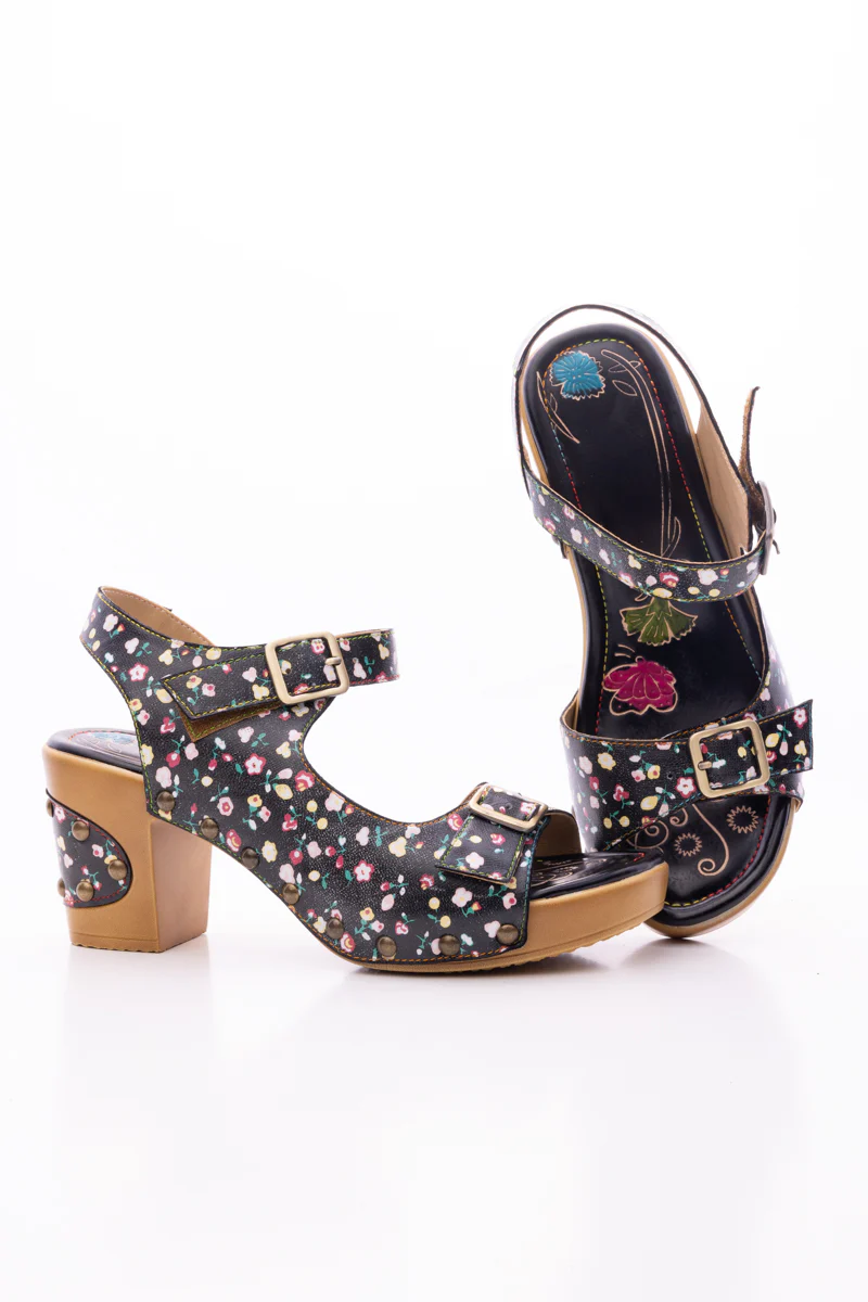 SOFFIA | VILMA FLORAL LEATHER SANDAL - Image 11