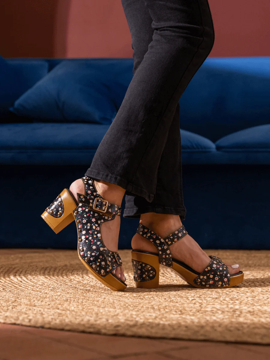 SOFFIA | VILMA FLORAL LEATHER SANDAL - Image 6