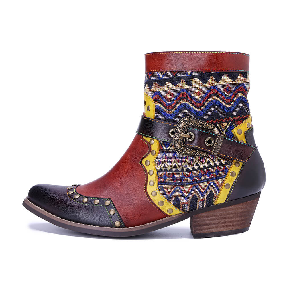 Soffia | Wild Boho Leather Western Boots - Image 10