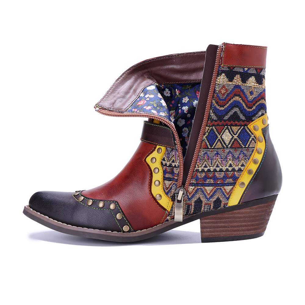 Soffia | Wild Boho Leather Western Boots - Image 11