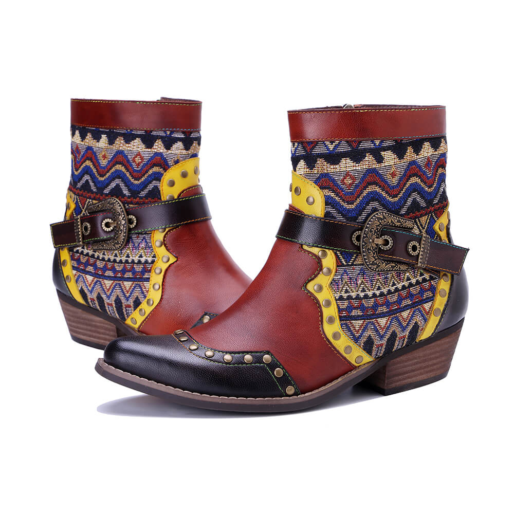 Soffia | Wild Boho Leather Western Boots - Image 6