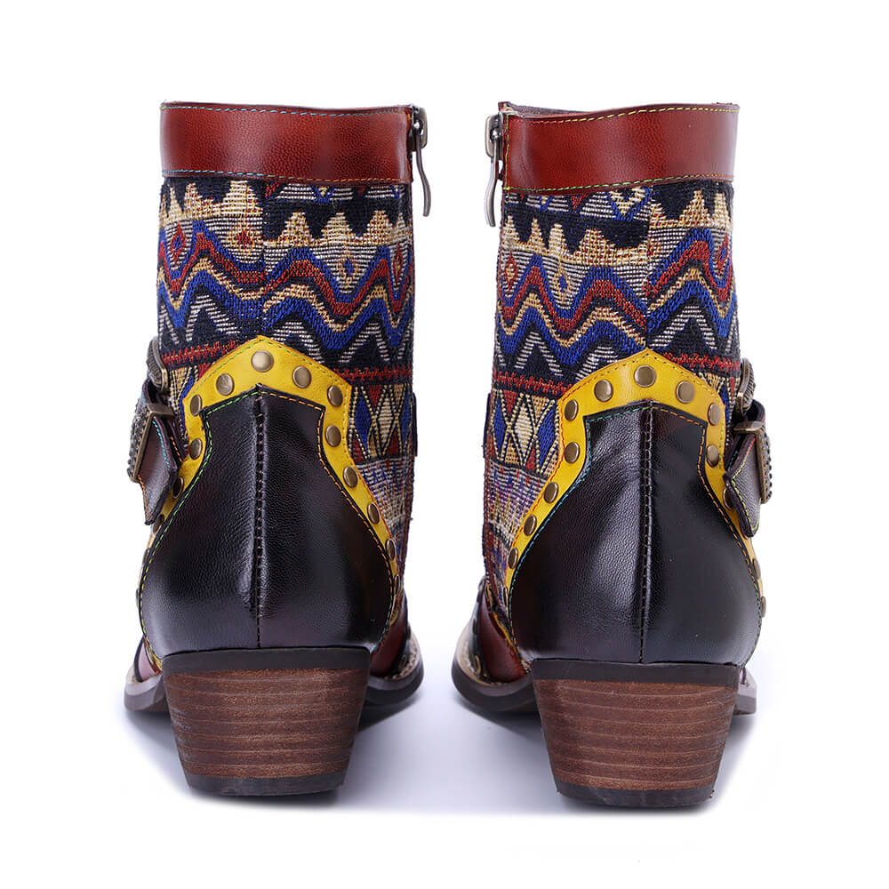 Soffia | Wild Boho Leather Western Boots - Image 8