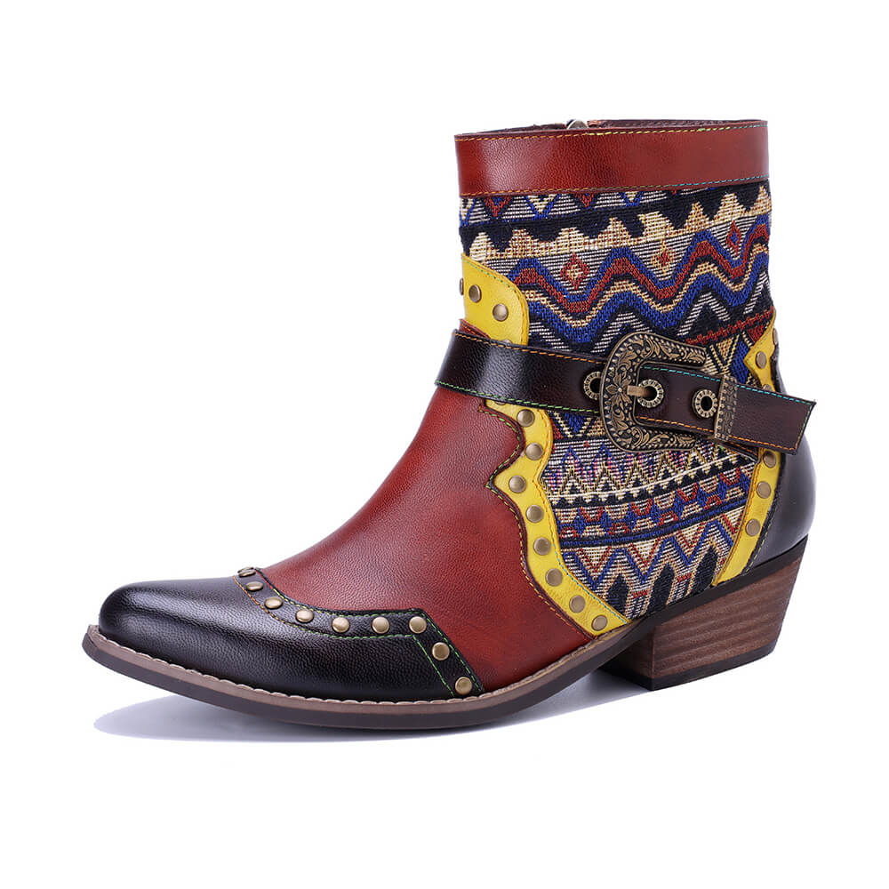 Soffia | Wild Boho Leather Western Boots - Image 9