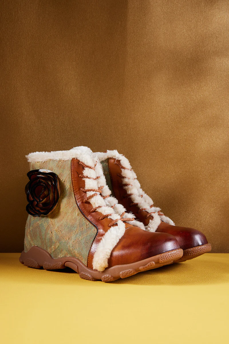 Soffia | Wildrose Shearling Leather Combat Boots - Image 10