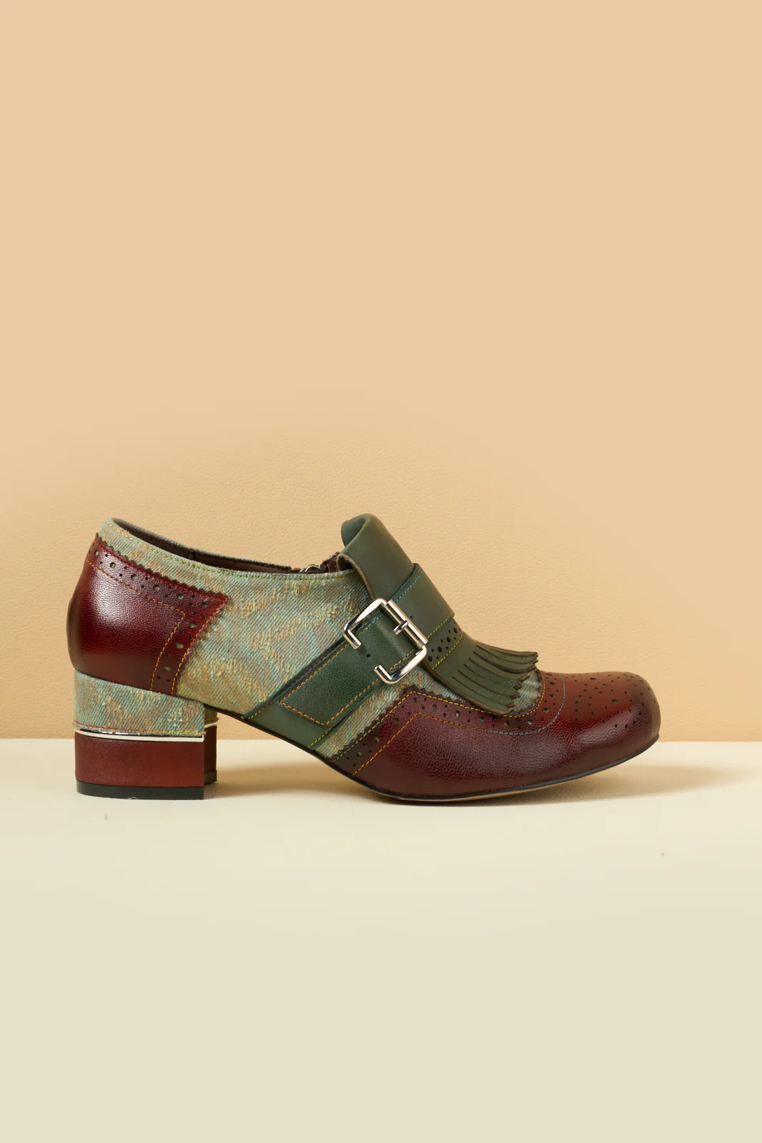 Soffia | Willah Jacquard Tassel Leather Oxford Brogues - Image 10