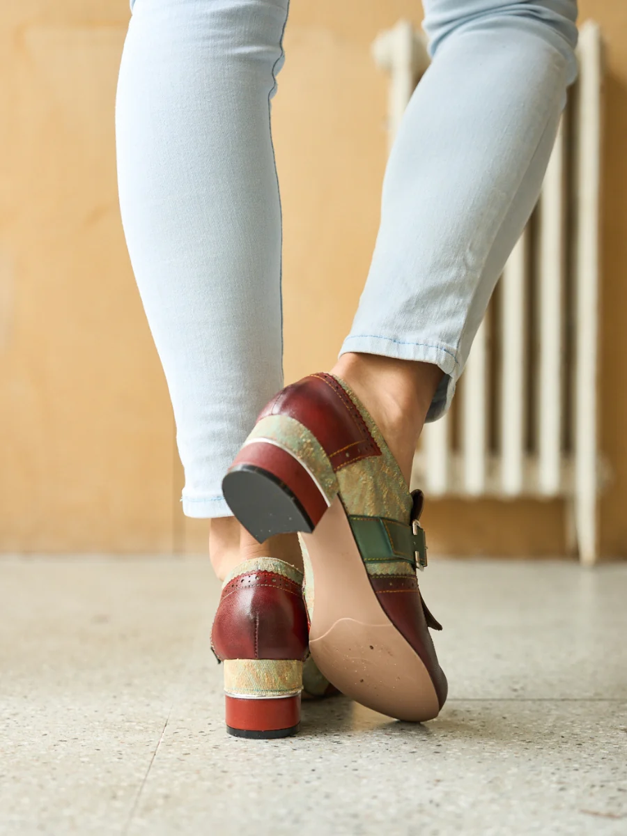 Soffia | Willah Jacquard Tassel Leather Oxford Brogues - Image 5