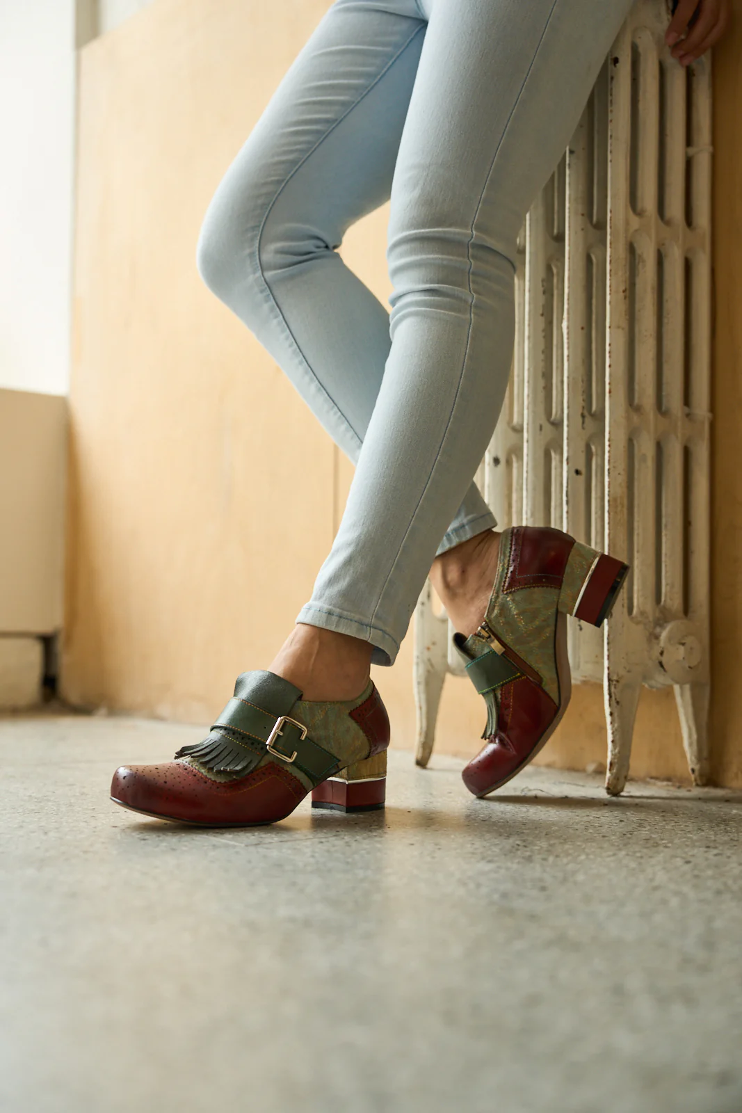 Soffia | Willah Jacquard Tassel Leather Oxford Brogues - Image 6