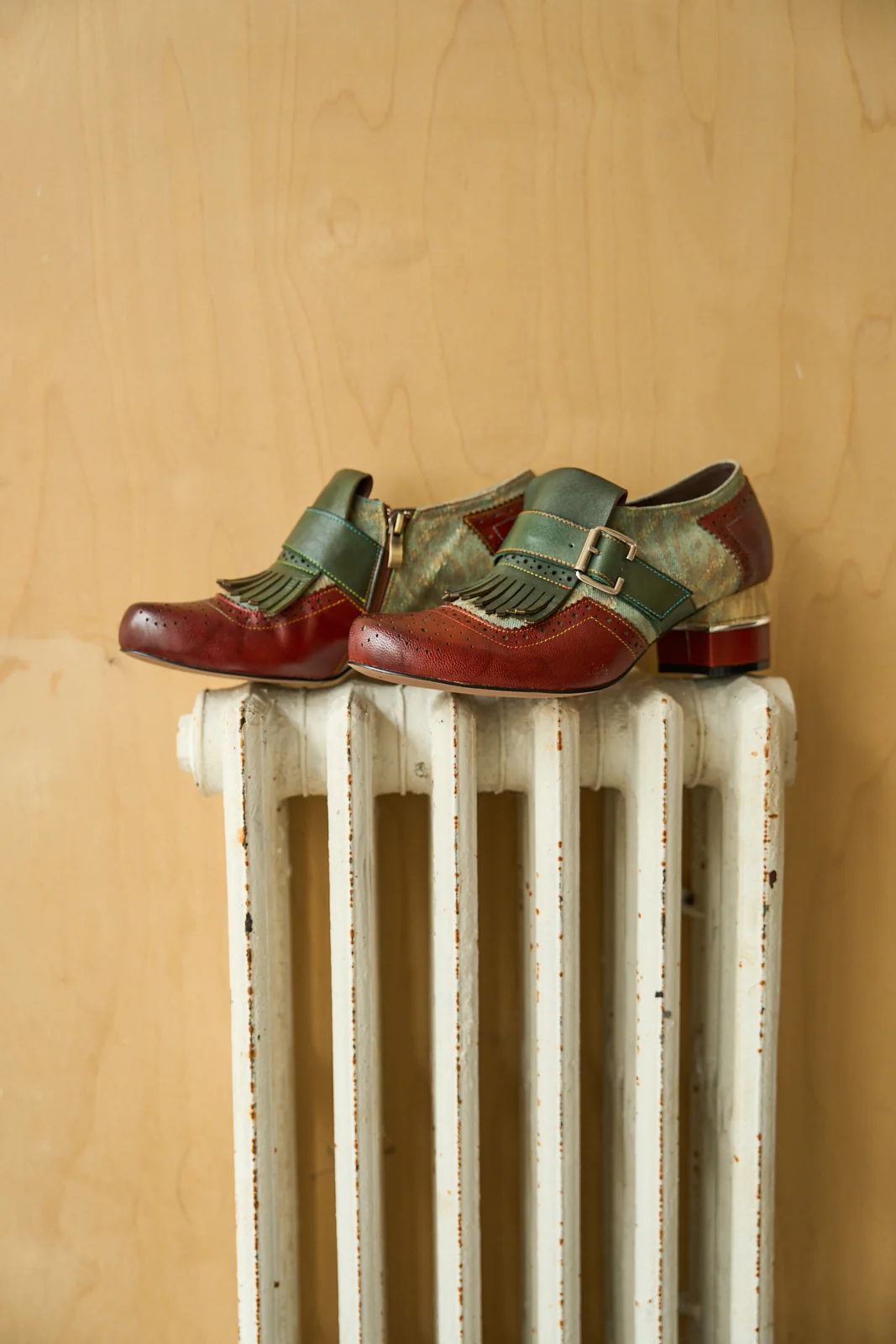 Soffia | Willah Jacquard Tassel Leather Oxford Brogues - Image 7
