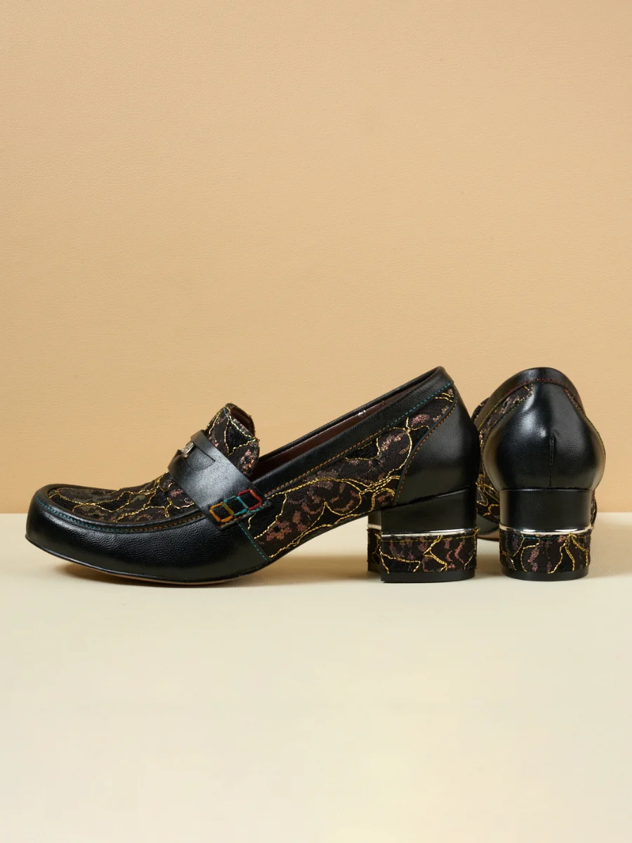 Soffia | Winny Jacquard Leather Loafer - Image 4