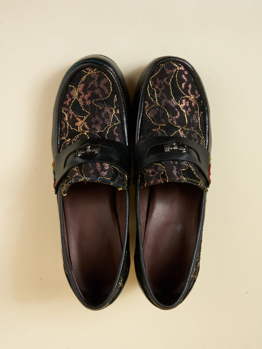 Soffia | Winny Jacquard Leather Loafer - Image 5