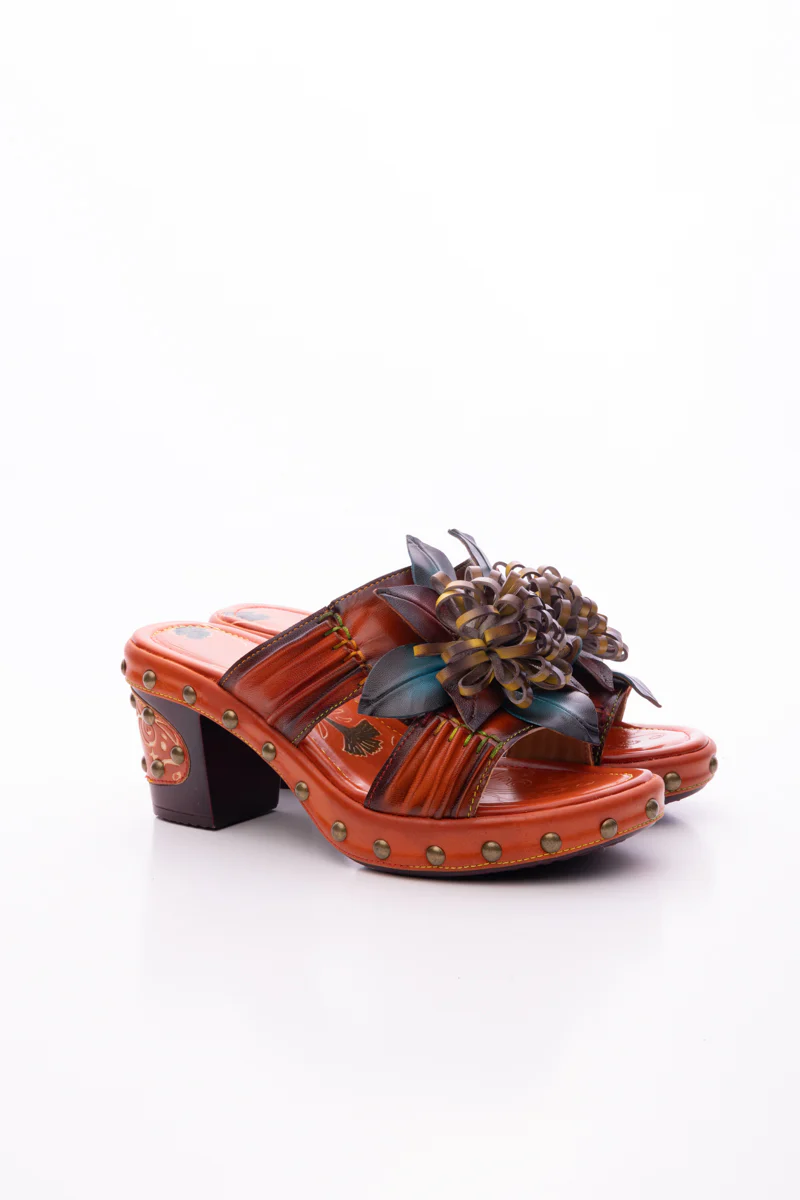 SOFFIA | WISH UPON A DREAM STUDDED FLORAL LEATHER MULE - Image 10